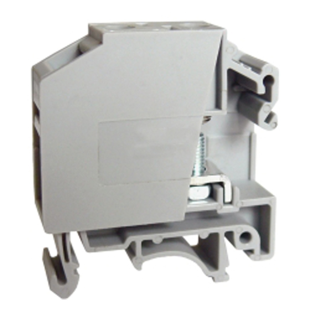 Bolt Connection Terminal Block Hinged Locking Cap, DIN Rail Mount, 11mm Wide, 40A, 600V, 26-8 AWG ASI271062