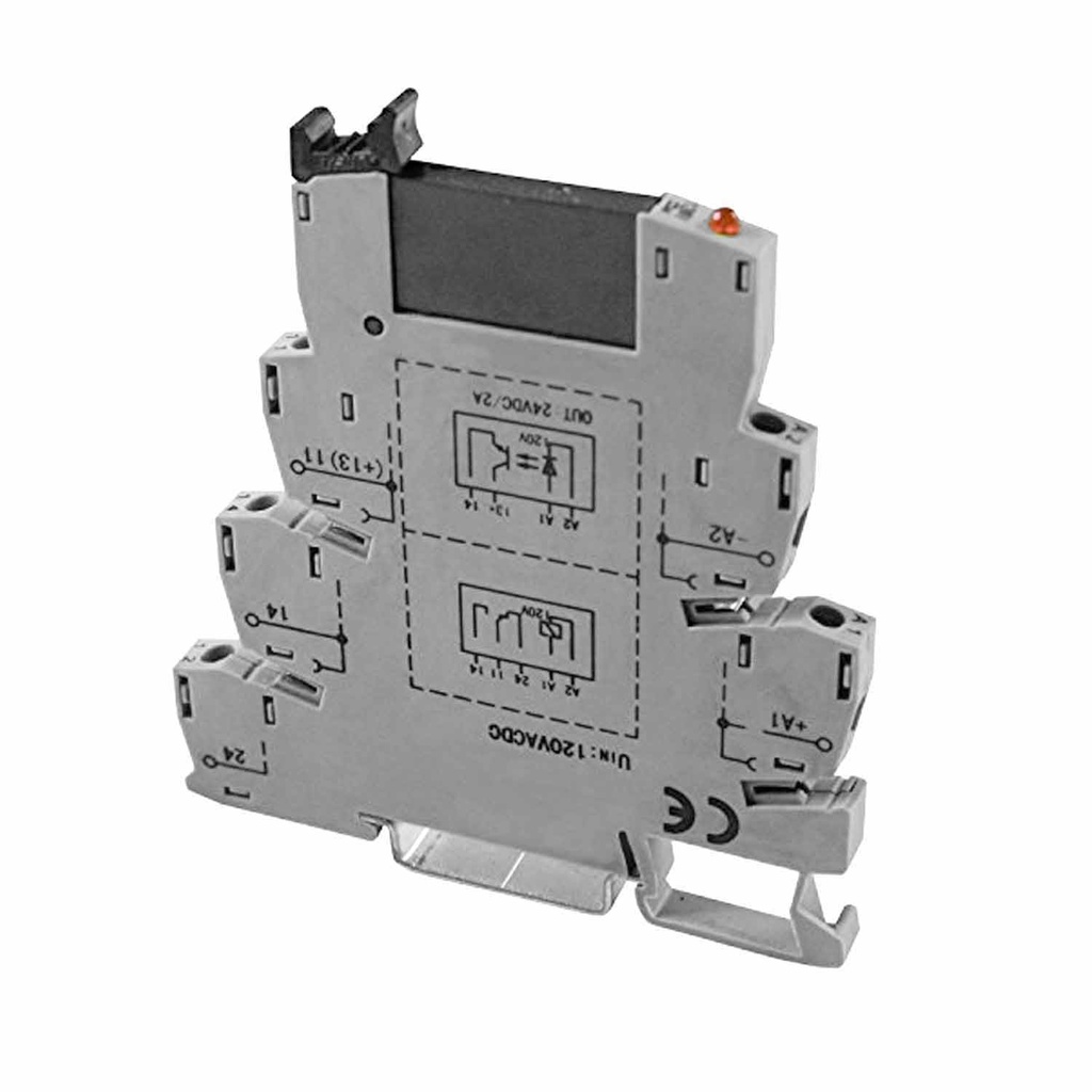 Terminal Block Relay,120V DIN Rail Relay, 120V Solid State DIN Rail Relay, Pluggable 120V SSR