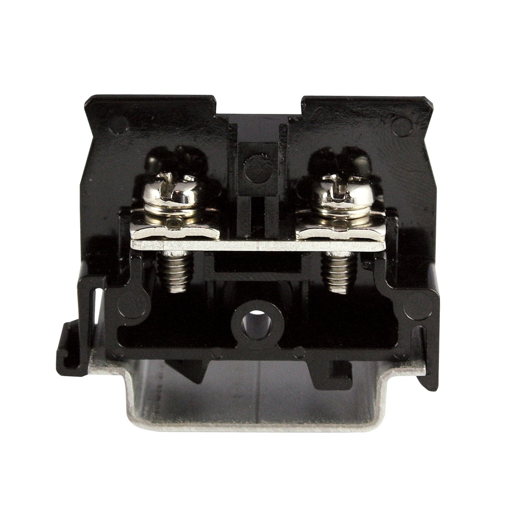 Ring Terminal, NEMA Style DIN Rail Terminal Block For Ring Lugs, M4 Screw, Black, 40A, 600V, ASI391004
