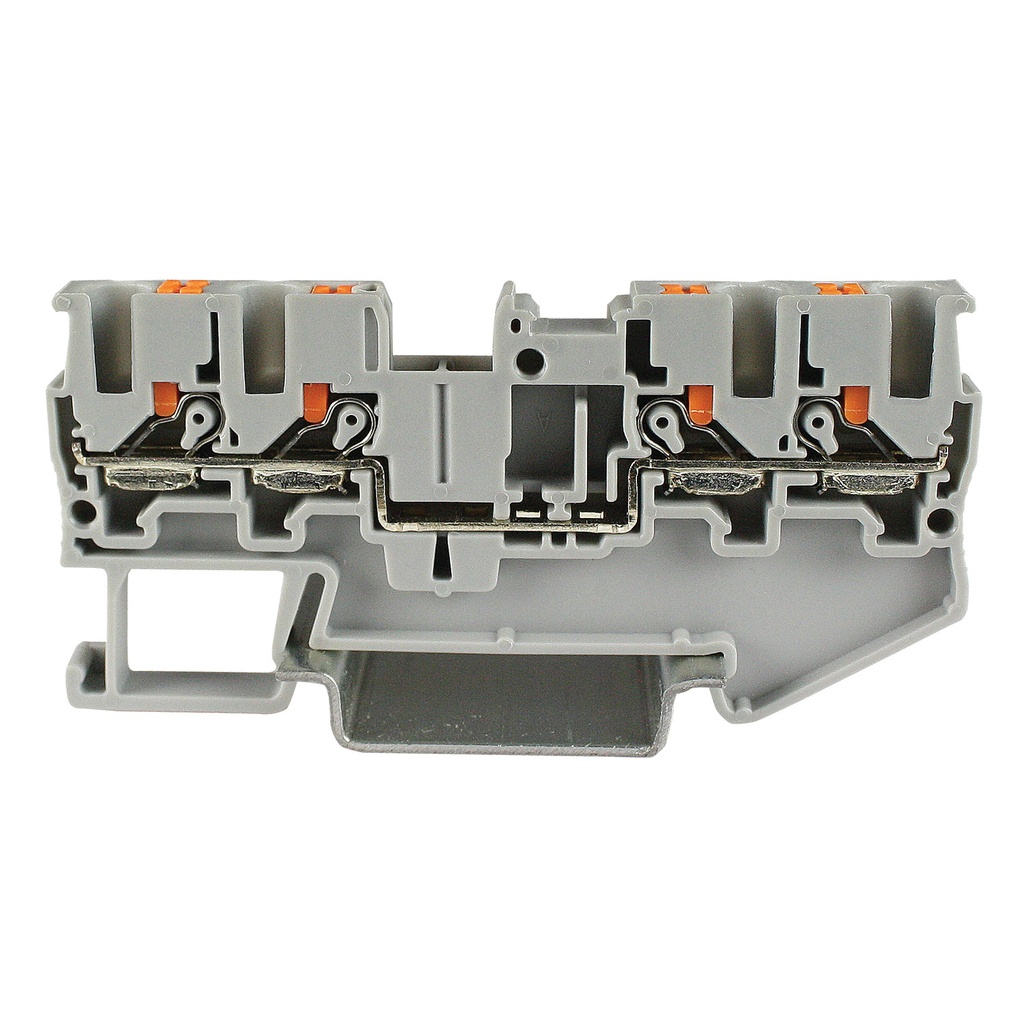 4-wire Push-In Terminal Block, DIN Rail Mount, 5.2 mm Wide, UL, 26-12 AWG, 20A, 600V, ASI421465