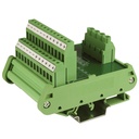 DIN Rail Power Distribution Module, 2 Inputs And 12 Outputs, Rated 16A Per Circuit