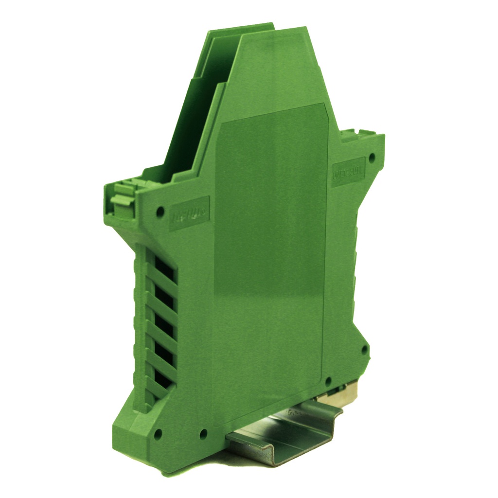 DIN Rail Electronic Component Housing, DIN Rail Enclosure for PCB, Green, 12.5mm Wide