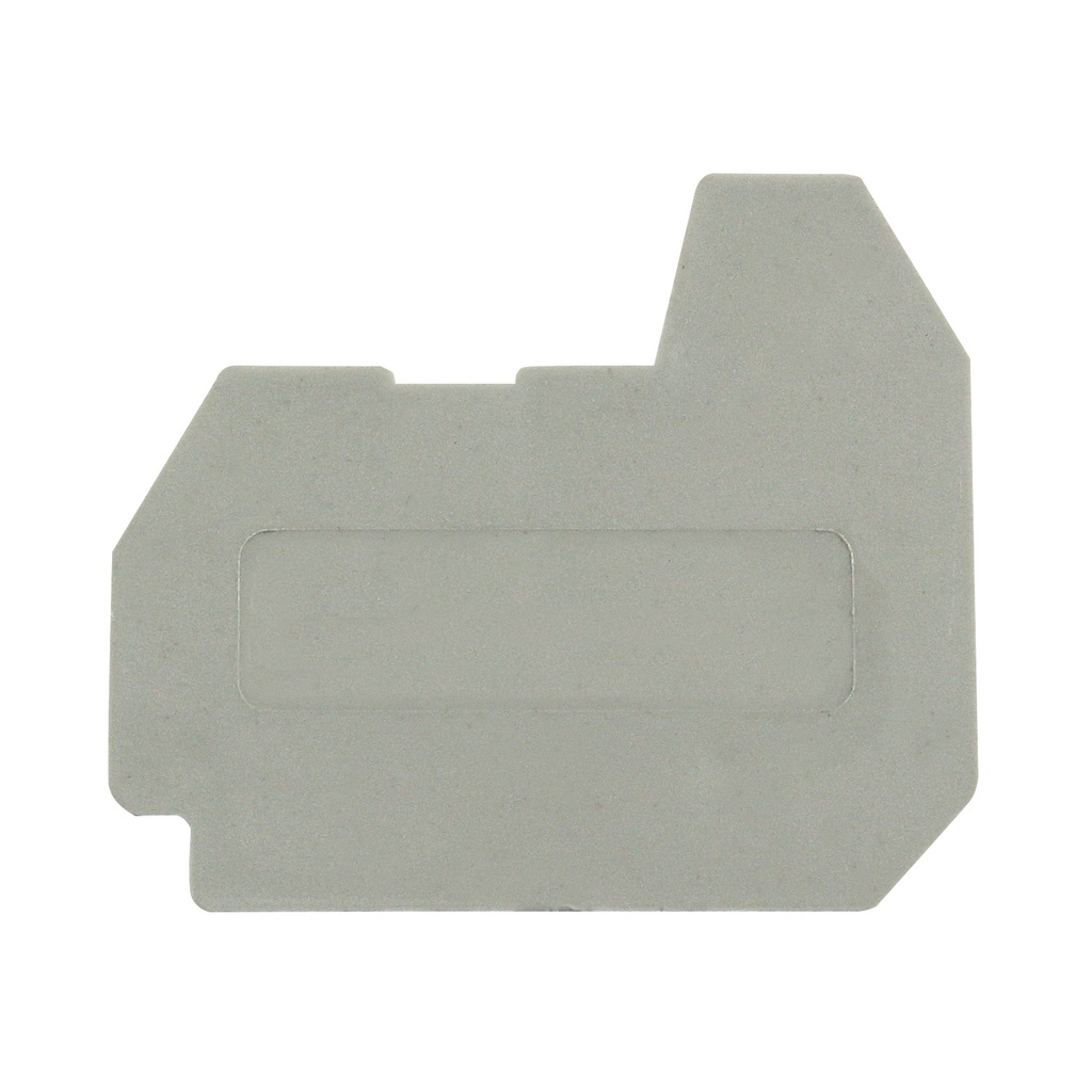 DIN Rail Mounted Terminal Block End Cover, used with micro miniature 3-wire terminal block, ASIMT1.5TWIN