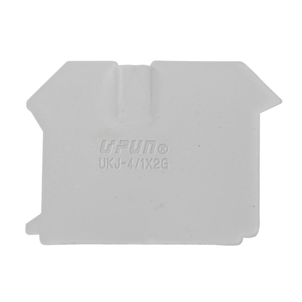DIN Rail Mounted Terminal Block End Cover, used with ASIUK3 and 5TWIN