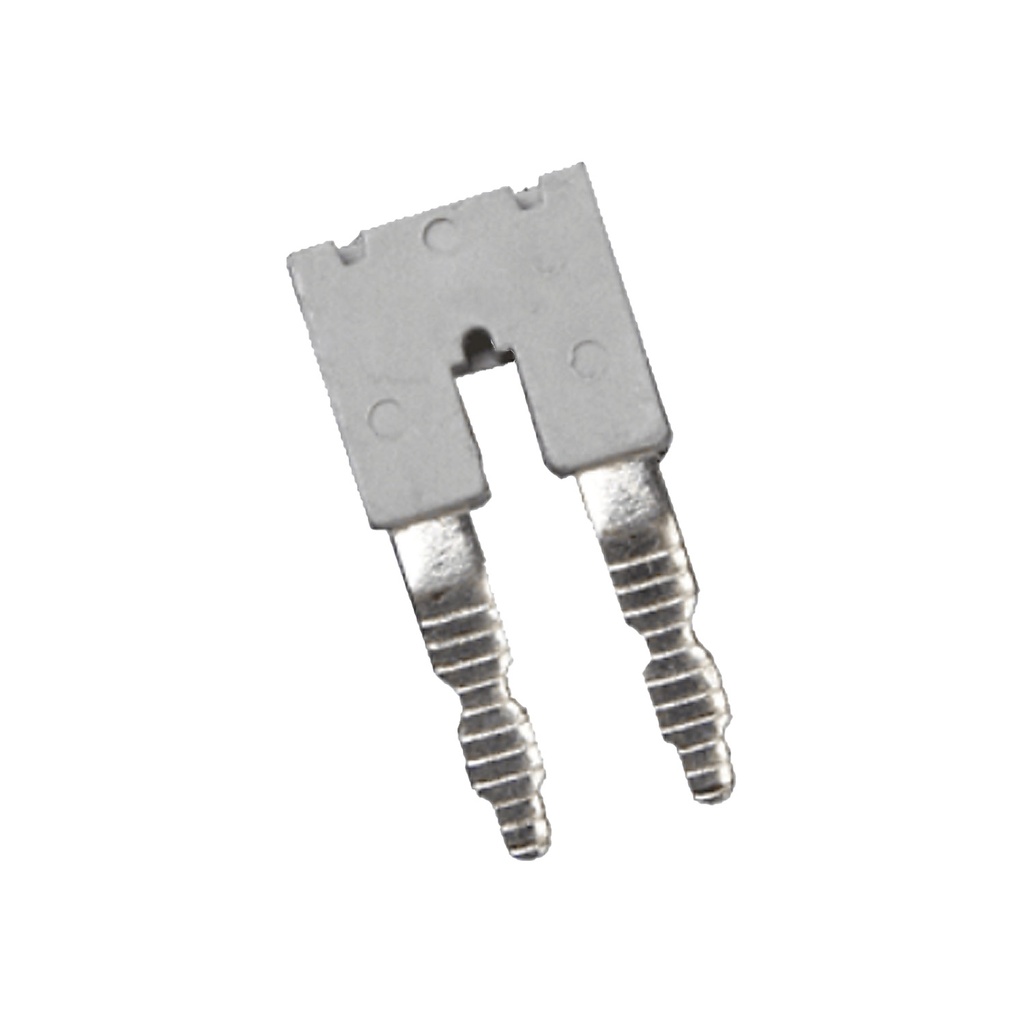 2 Position | Grey Internal Bridge Jumper | Push-In Fully Insulated | 6mm Spacing | UEB 2-6 External Jumper for UKJ-4