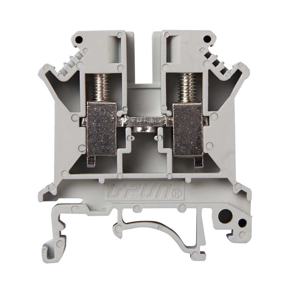 Feed Through Mini DIN Rail Terminal Block, 20A, 300V, 28-12 AWG, ASIMBK3EZ | UKJ-2.5M
