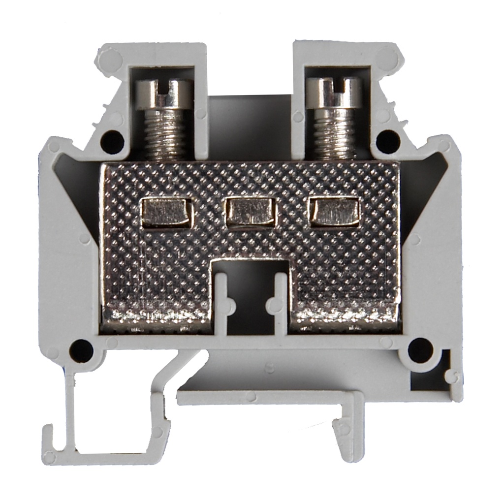 Mini DIN Rail Terminal Blocks, Mounts On 15mm Mini DIN Rail, Feed Through, 8.2mm Wide, 50A, 300V, 26-8 AWG, ASIMBK6E