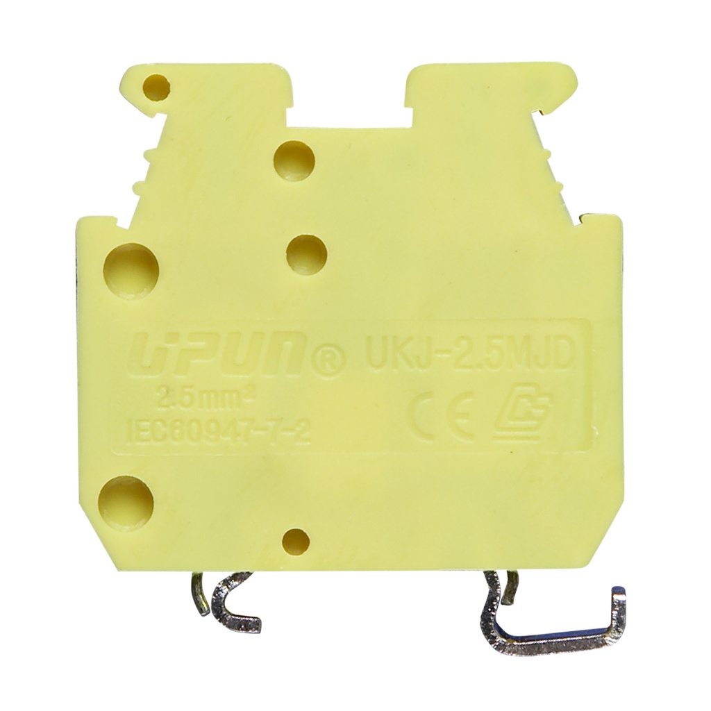 Micro DIN Rail Ground Terminal Block, 2-Wire, 30-14 AWG, ASIMT1.5PE