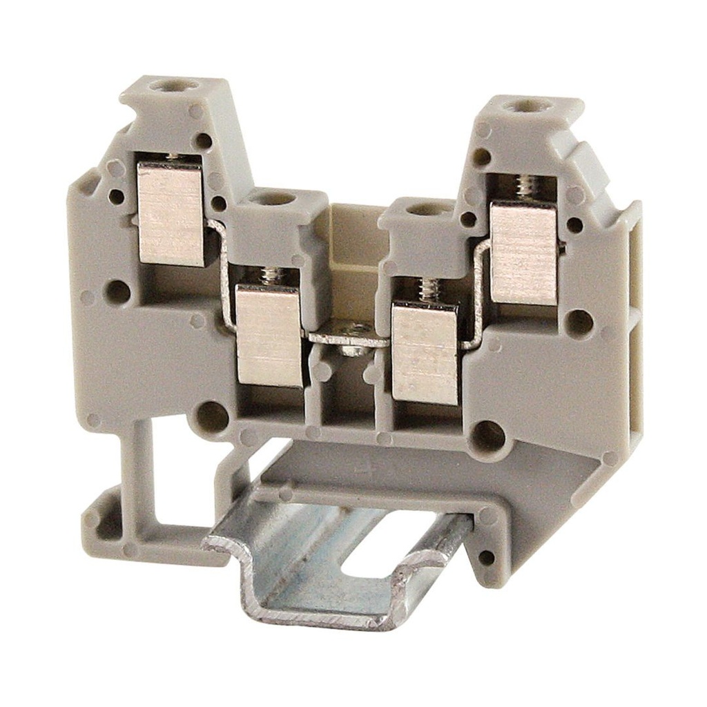 4 Wire Micro Miniature DIN Rail Terminal Block, 4-Wire, 30-14 AWG, 15A, 300V, ASIMT1.5QUATTRO