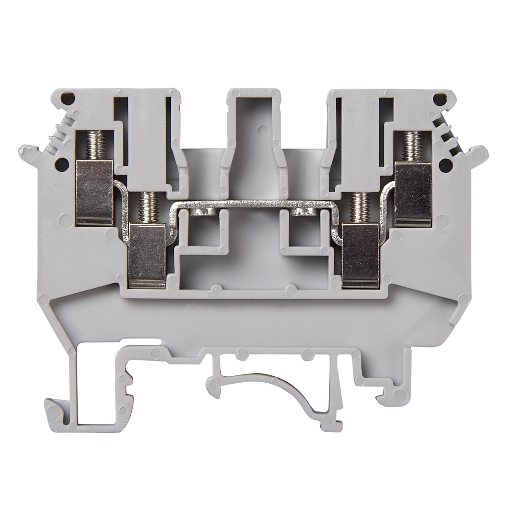 4 Wire Feed Through Terminal Block, DIN Rail Terminal Block For 4-Wires, 5mm, 30-12 AWG, ASIUDK3
