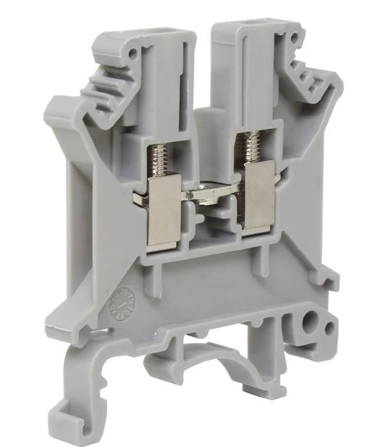 Feed Through Terminal Block | 20A 600V | 24-12 AWG | DIN Rail Mount | Screw Terminal | 5.2mm Wide | UL Recognized | ASIUK2.5B