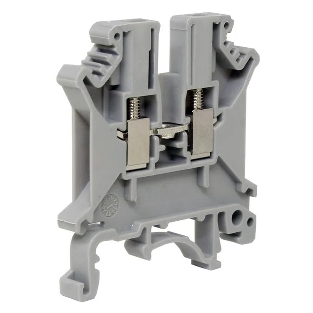 Feed Through Terminal Block | 20A 600V | 24-12 AWG | DIN Rail Mount | Screw Terminal | 5.2mm Wide | UL Recognized | ASIUK2.5B