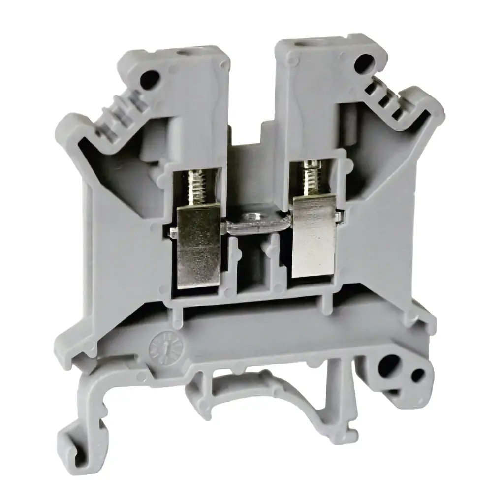 Feed Through Terminal Block | 30A 600V | 30-10 AWG |  DIN Rail Mount | Screw Terminal | 6.2mm Wide | UL Recognized | ASIUK5N