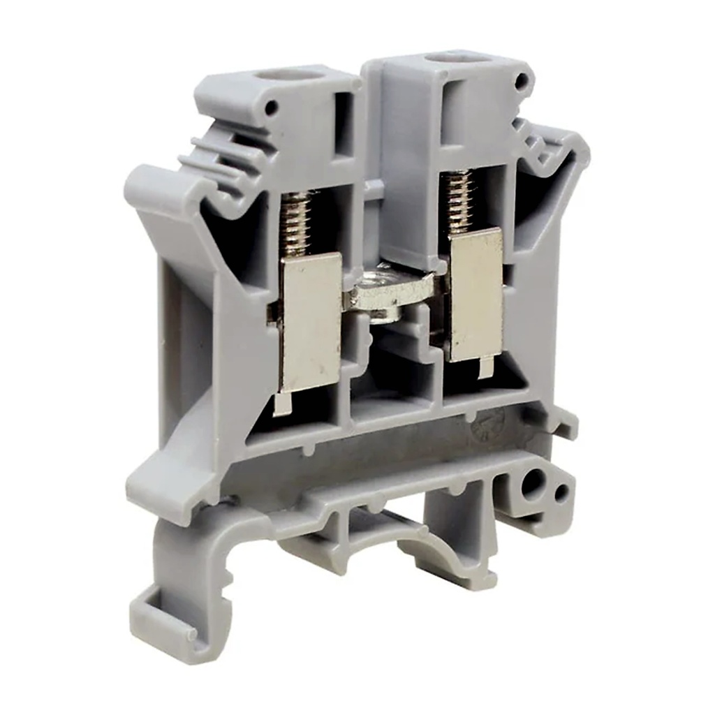 Feed Through Terminal Block | 50A 600V | 24-10 AWG | DIN Rail Mount | Screw Terminal | 8.2mm Wide | UL Recognized | UKJ-6N