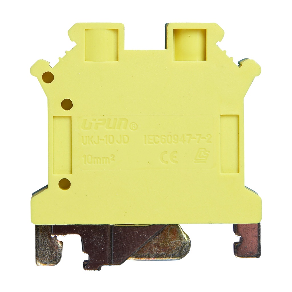 Ground Terminal Block, DIN Rail Mount, 2-Wire, 22-4 AWG, For ASIUKN Series