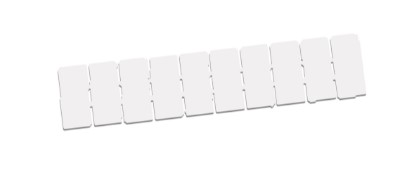 Terminal Block Labels | 4mm Width | 10 Markers Per Strip | Snap-In DIN Rail Terminal Block Markers | ASI ZB410B