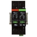 2 pole, including base and pluggable MOV and GDT surge protector modules with visual indication, DIN rail mount, UL1449 4th Edition, 240 Vac