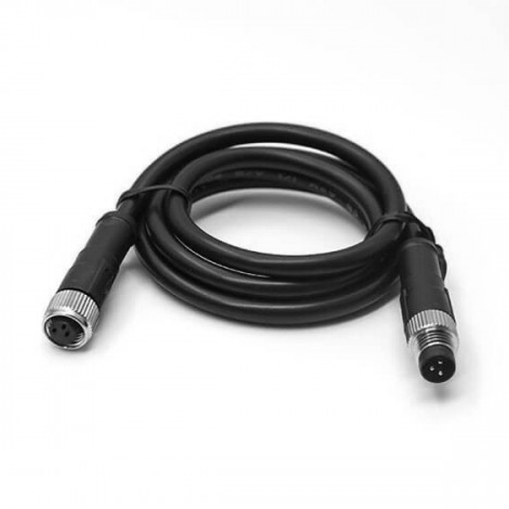 M8 to M8 Straight 4 pin extension cable, 3 meter long cable.