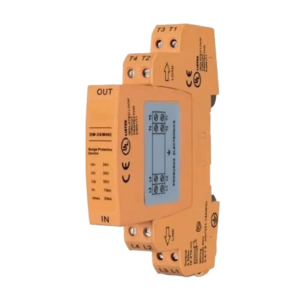 ASI DM48-M2N1 | RS232C Surge Protector  | 2-Wire | 2-Stage Protection Circuit | 12V DC | SCCR 5kA | Application: High Frequency Network Data Circuit Protection, 0-20mA, 4-20mA Current Loop, TTY 4-20mA, TTY, TTL | UL 497B Compliant