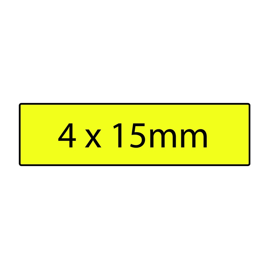 Cable Tags 4mm Precut, Push-In, 4X15 mm, Yellow