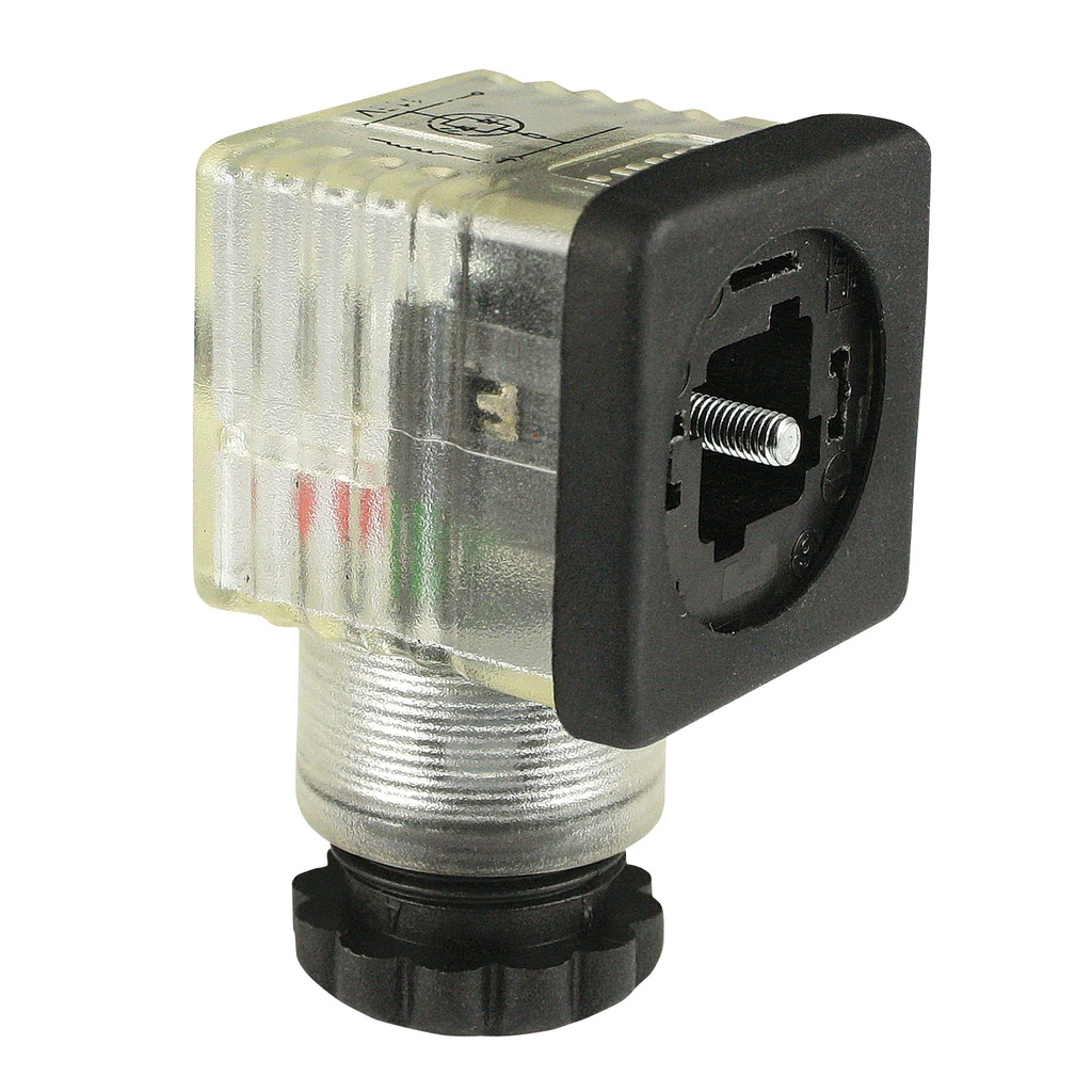 Solenoid Valve Connector, Field Attachable, 115V, 2 Pole, PG9 Cable Gland