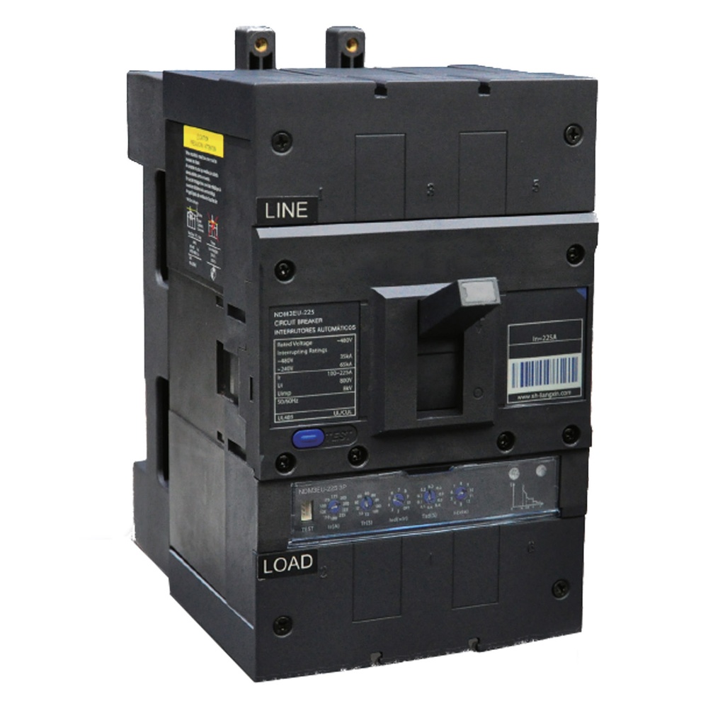100 Amp Molded Case Circuit Breaker, Electronic Trip, UL489, IP20