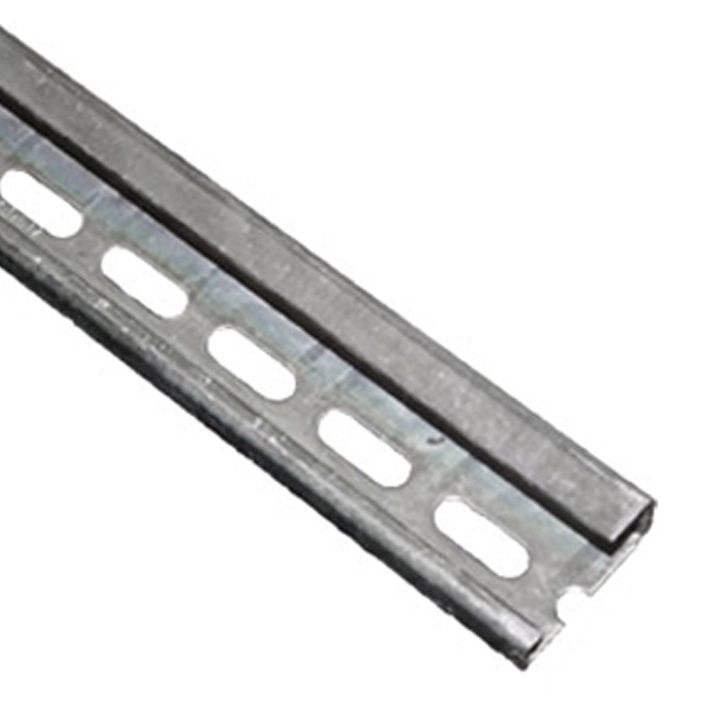 DIN rail Steel 32x15mm (WxH), Asymmetrical 'G32' Type, slotted, 3 foot 3 inch (1 meter) lengths