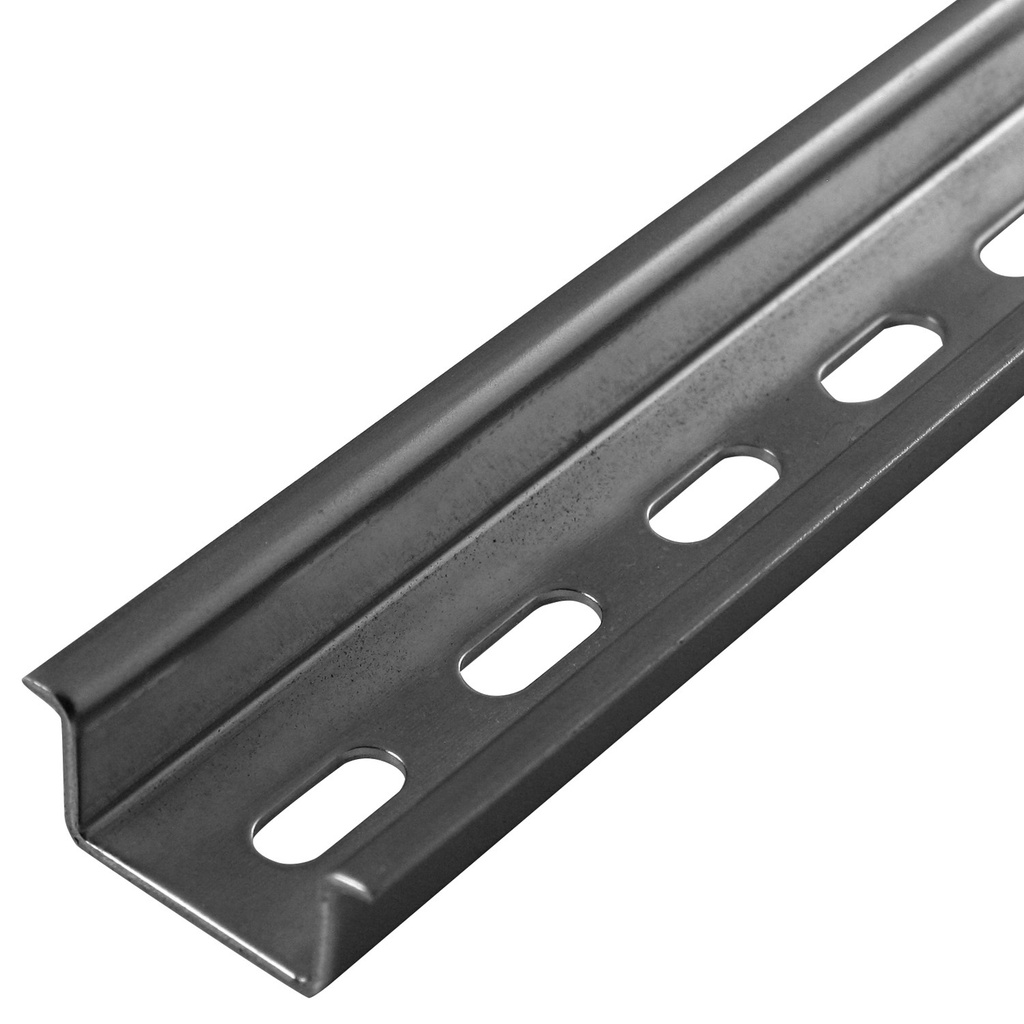 PR006 35mm x 15mm Slotted DIN Rail | Precut Length: 2000mm (78.8") | TH35-15 Steel Rail | Closed Ends | RoHS Compliant | Sold as Single Unit