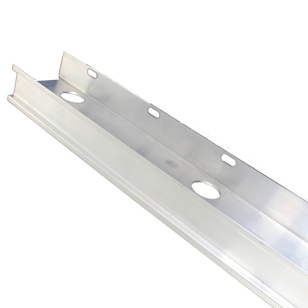 35X7.5mm Wire Duct DIN Rail, Slotted Raised Aluminum, 1 Meter