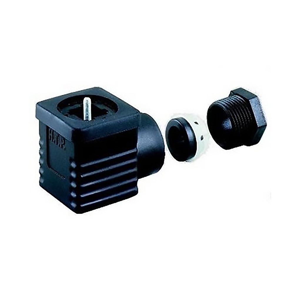 18mm DIN type Solenoid Valve Cable connector without components; PG9 / PG11 gland; 3 Pole; 10Amp at 110-120 V AC/12-24 V DC; 16 AWG; DIN