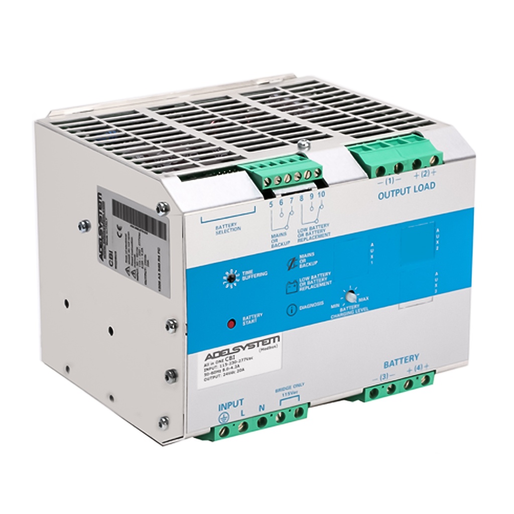 DC-UPS All In One MODbus Connection In:115-230-277Vac Out:48V 10A Din Rail Mount