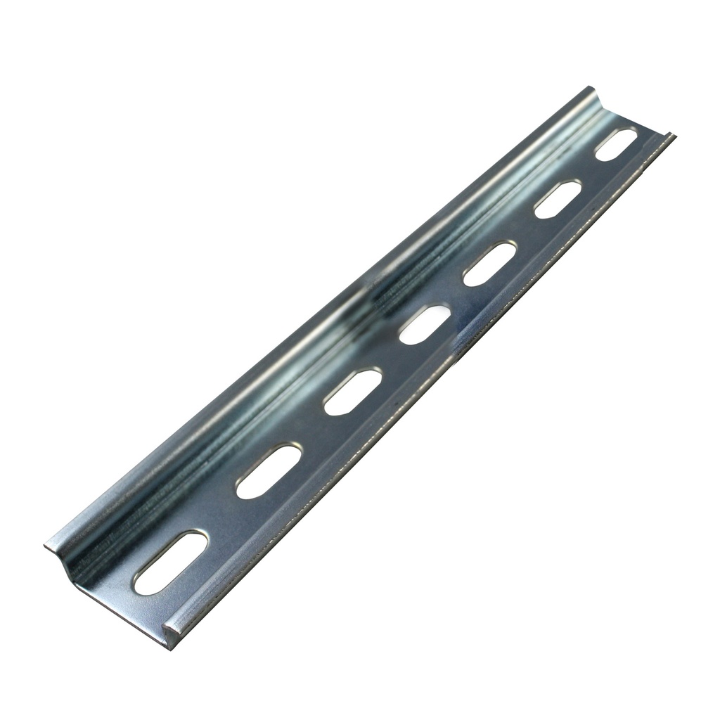 PR005  35mm x 7.5mm Slotted DIN Rail | 175mm (6.88") | TH35-7.5 Steel Rail | OPEN ENDS | RoHS Compliant |  Sold as a PACK OF 10