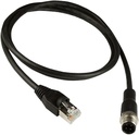 M12 to RJ45 Industrial Ethernet Cable | D-Coded 4-Pin | Cat5e Shielded | 5 Meter | ASI-M12-RJ45-11105