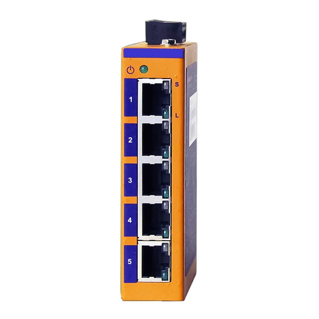 5 Port Unmanaged Ethernet Switch, 5 x 100Mbps, DIN Rail Mounted, IP30, Class 1 Division 2