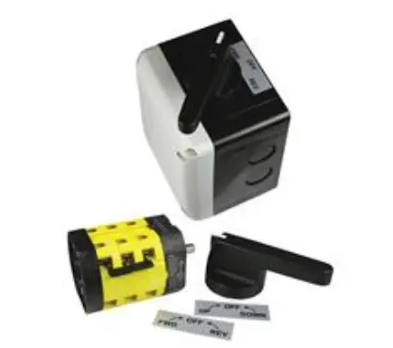 Motor Reversing Switch | 3 Phase AC Motor Reversing Switch |  Reversing Drum Switch for Electric Motors Up To 10 HP | Rear Panel Mount w/Handle | 20A 600V 3P - CAM Switch KIT