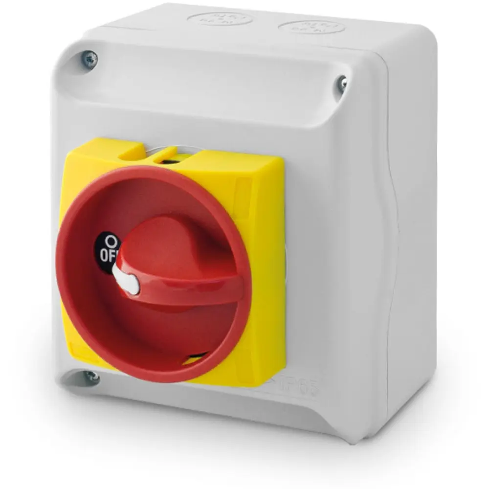 32 Amp Enclosed Motor Disconnect Switch, 3 Pole, 2 To 20 HP, IP65 NEMA 4