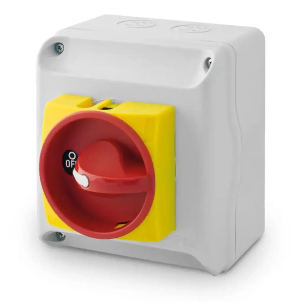 40 Amp Enclosed Motor Disconnect Switch, 3 Pole, 2 To 20 HP, IP65 NEMA 4