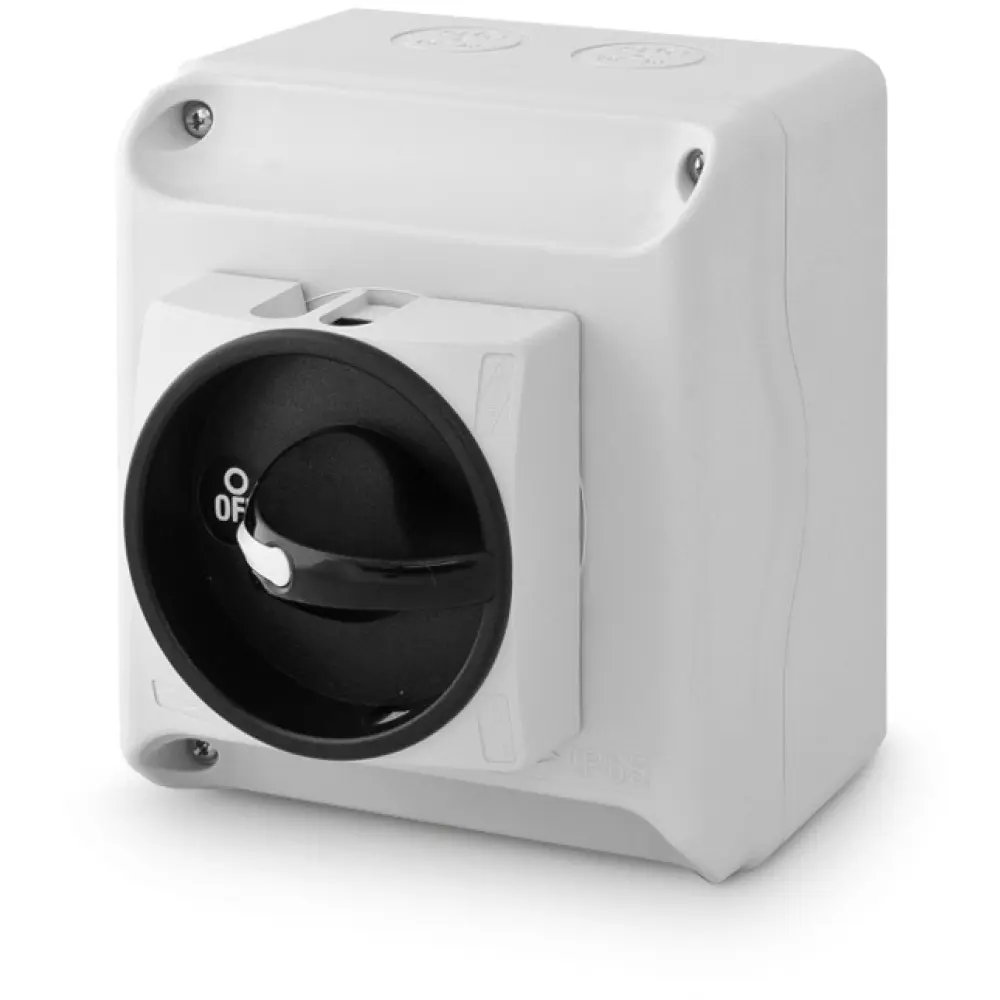 32 Amp Enclosed Motor Disconnect Switch, 4 Pole, 2 To 20 HP, IP65 NEMA 4