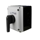 120/240V AC, 20A, 2HP, Single Phase, Motor Reversing Switch w/Front Mounted Black Handle (Maintained)