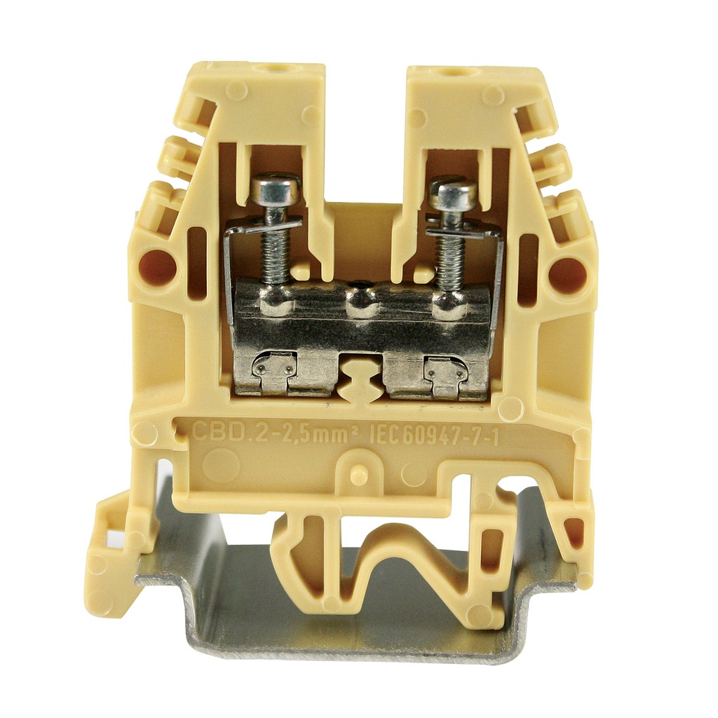 Feed Through Terminal Block | 20A 600V | 20-12 AWG |  DIN Rail Mount | Screw Terminal | 5.5mm Wide | UL Recognized | PACK of 50 | ASI CB110