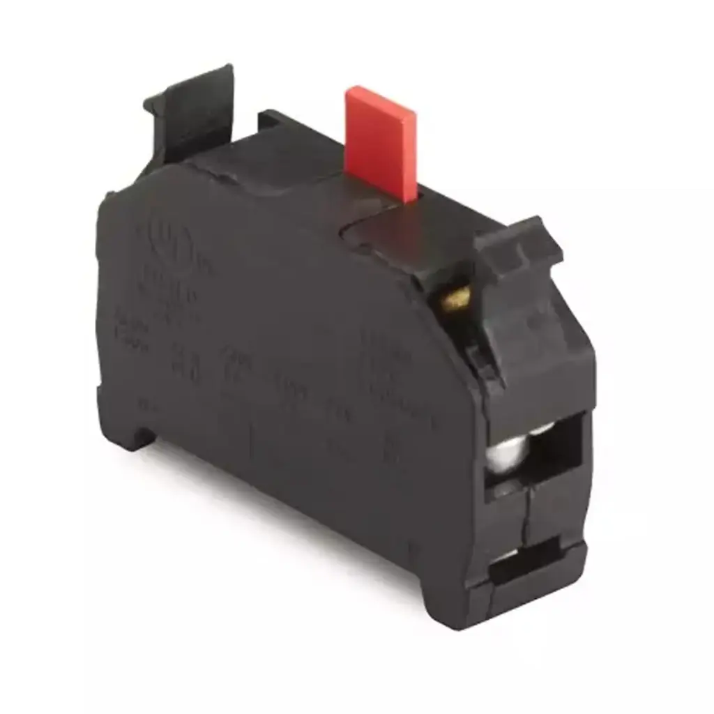 Contact Block | 1NC Red | Screw Terminal | 10A 250V AC | UL508 | ASI EC2C
