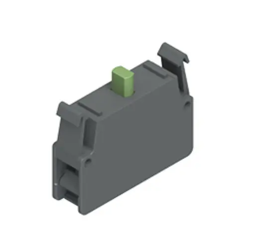 Panel fixing contact block E2 series, 1NO slow action