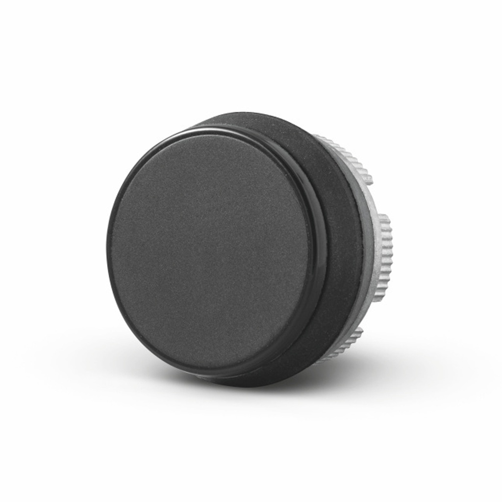 22mm BLACK Push Button with White "D" | Compatible with P02, P03, PL, PLB & TLP Series Pendant Stations