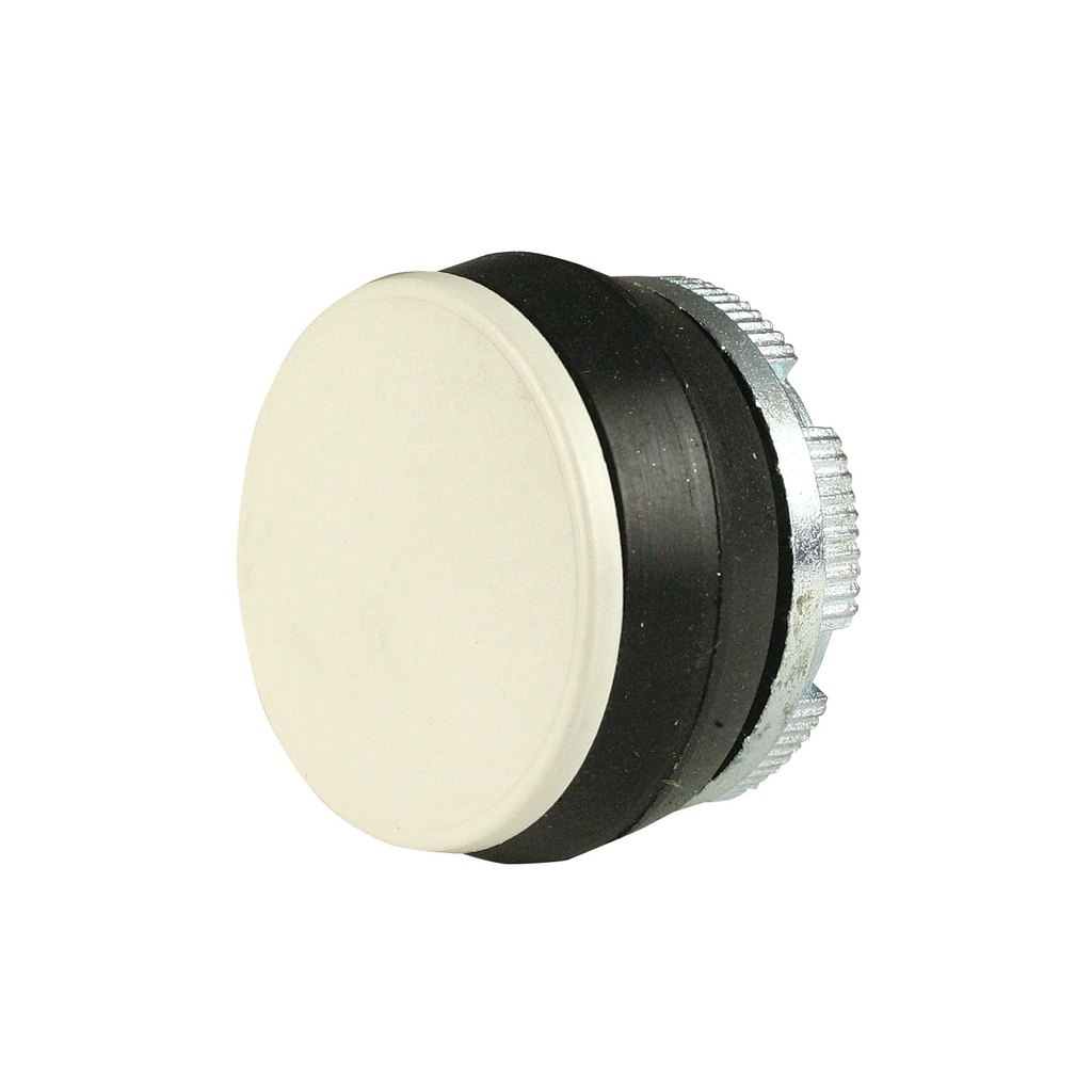 22mm Solid WHITE Push Button with Gray "U" | Compatible with P02, P03, PL, PLB & TLP Series Pendant Stations