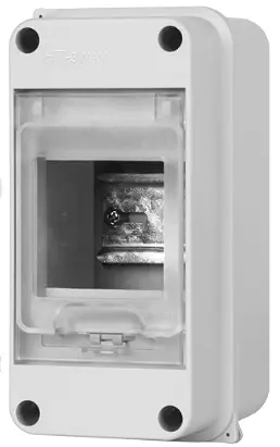 HT Series IP65 Waterproof Electrical Distribution Box | ABS Enclosure with Transparent Cover with DIN Rail and Cable Gland | Up to 3 MCB 