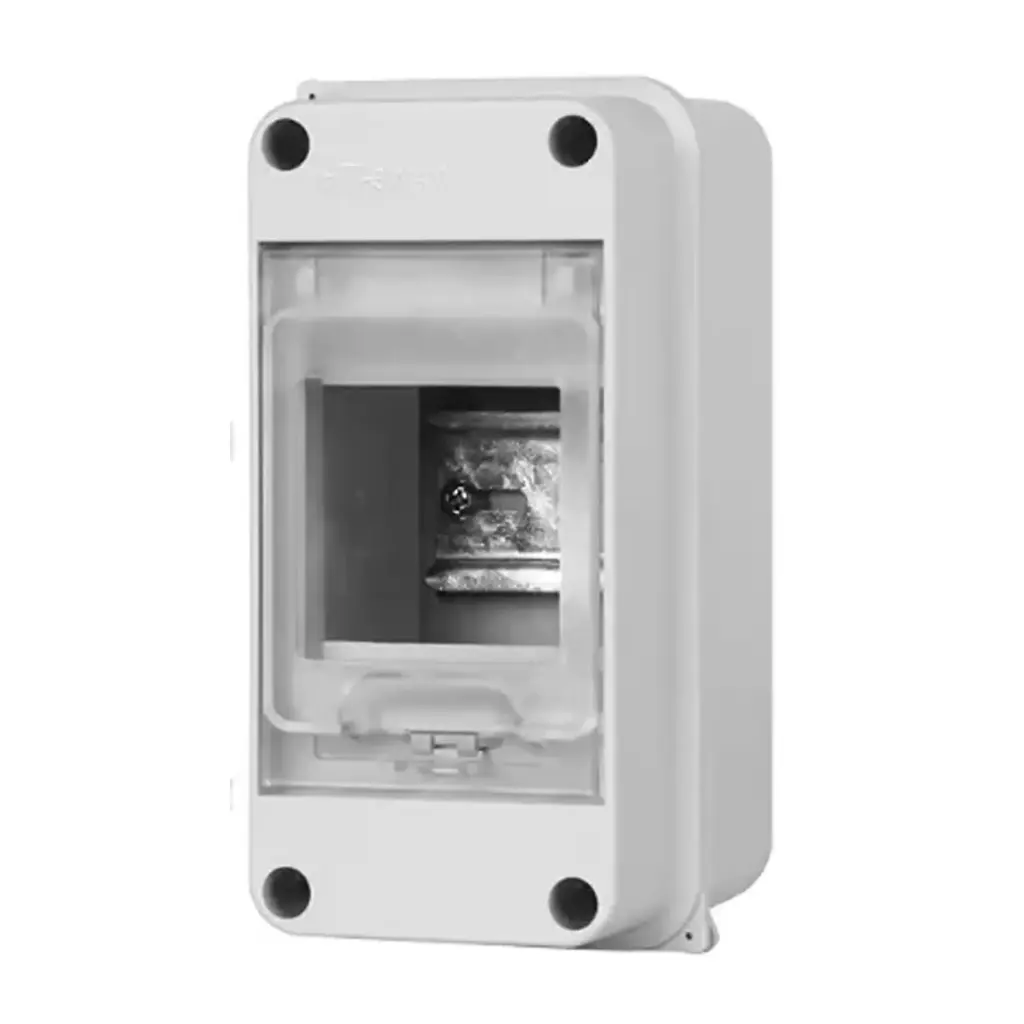 HT Series IP65 Waterproof Electrical Distribution Box | ABS Enclosure with Transparent Cover with DIN Rail and Cable Gland | Up to 3 MCB 