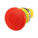RED MUSHROOM 40MM EMERG.STOP WITH L