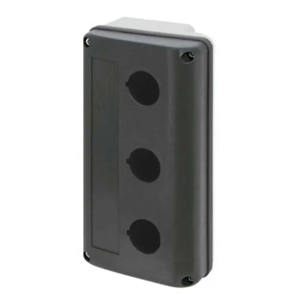 Push-button enclosure 90x160, 3 holes Ø 22