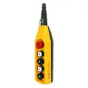 Industrial Crane Pendant Station | 4 Button + E-Stop, 16A Rated, IP65/NEMA4X, Shock Proof 