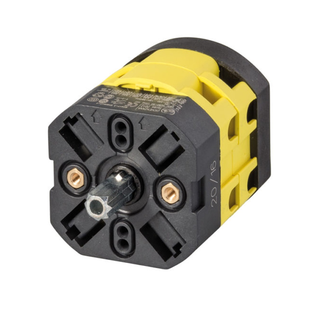 ASI P0200003R Rotary Cam Switch | 2-Position ON/OFF | 3 Pole, 20A, 600V AC | Rear Panel Mount | UL508 Listed | Industrial Motor Control & Power Isolation | With Non-Locking Red Handle | 2 Position